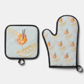 Ensemble De Gant De Cuisine Et De Manique Aperol O'Clock (Recto)