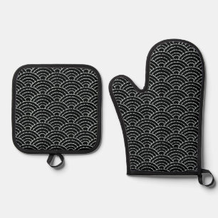 Ensemble De Gant De Cuisine Et De Manique Arches sombres