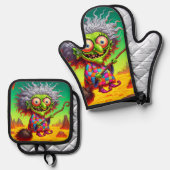 Ensemble De Gant De Cuisine Et De Manique Art sorcier (Recto/Verso)