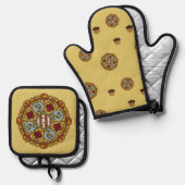 Ensemble De Gant De Cuisine Et De Manique Automne Nouveau (Recto/Verso)