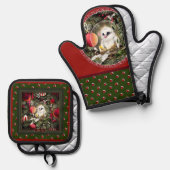 Ensemble De Gant De Cuisine Et De Manique Baby Dove (Recto/Verso)