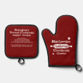 Ensemble De Gant De Cuisine Et De Manique Baking Christmas Cheval (Recto)