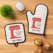 Ensemble De Gant De Cuisine Et De Manique Baking Spirits Bright Retro Mixer (De haut en bas)