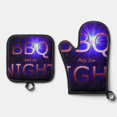 Ensemble De Gant De Cuisine Et De Manique BBQ Four Mitt et Pot Holders (Recto)