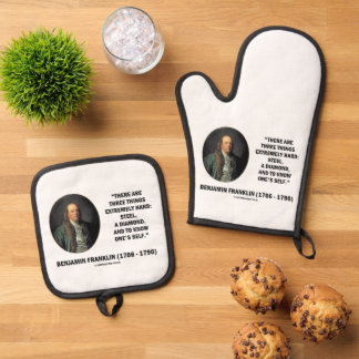 Ensemble De Gant De Cuisine Et De Manique Benjamin Franklin Trois Choses Extrêmement Diffici