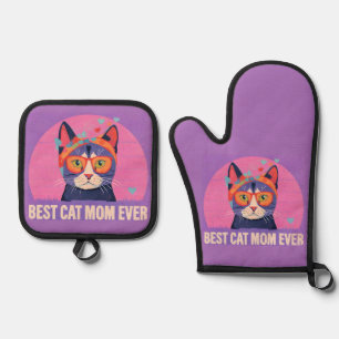 Ensemble De Gant De Cuisine Et De Manique Best Cat Mom