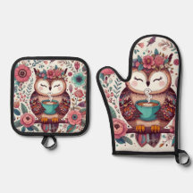 Boho Owl avec une coupe de porte-café;