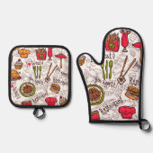 Ensemble De Gant De Cuisine Et De Manique Bon Appétit (Recto)