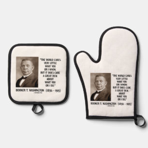 Ensemble De Gant De Cuisine Et De Manique Booker T. Washington Le Monde Se Soucies Très Peu