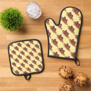 Ensemble De Gant De Cuisine Et De Manique British Sticky Toffee Pudding Angleterre Foodie Se