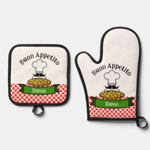 Ensemble De Gant De Cuisine Et De Manique Buon Appetito Design italien