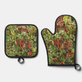 Ensemble De Gant De Cuisine Et De Manique Ça chauffe  (Recto)