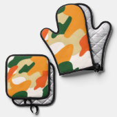 Ensemble De Gant De Cuisine Et De Manique camouflage (Recto/Verso)