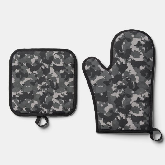 Ensemble De Gant De Cuisine Et De Manique Camouflage Camo Armée militaire (Recto)
