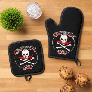 Ensemble De Gant De Cuisine Et De Manique Capitaine papa