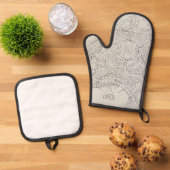 Ensemble De Gant De Cuisine Et De Manique Carte de fantasy originale (De haut en bas)