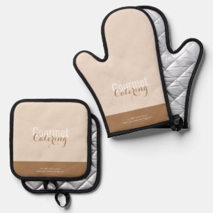 Ensemble De Gant De Cuisine Et De Manique Catering Gourmet