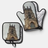 Ensemble De Gant De Cuisine Et De Manique Cathédrale de York (Recto/Verso)
