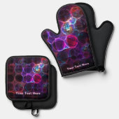 Ensemble De Gant De Cuisine Et De Manique Cavitation numérique (Recto/Verso)