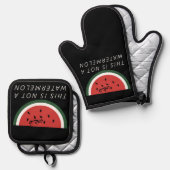 Ensemble De Gant De Cuisine Et De Manique Ce n'est pas une pastèque - Palestine (Recto/Verso)