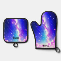 Céleste bleu et rose Galaxie Nom personnalisé