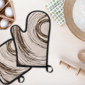 Ensemble De Gant De Cuisine Et De Manique Cercles Boho Chic