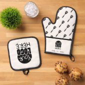 Ensemble De Gant De Cuisine Et De Manique Chef ou Cuisine do-it-yourself Logo (De haut en bas)