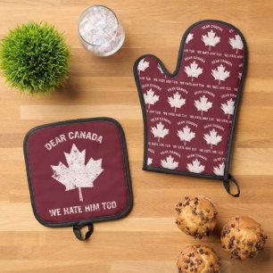 Ensemble De Gant De Cuisine Et De Manique Cher Canada, Nous Le Détestons De Manifestation Po