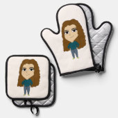 Ensemble De Gant De Cuisine Et De Manique chibi (Recto/Verso)