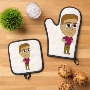 Ensemble De Gant De Cuisine Et De Manique chibi
