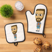Ensemble De Gant De Cuisine Et De Manique chibi (De haut en bas)