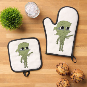 Ensemble De Gant De Cuisine Et De Manique chibi mummy