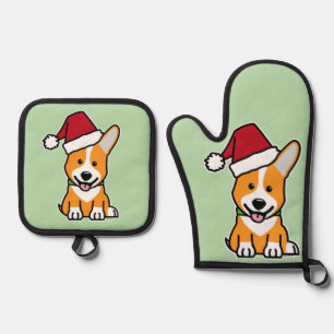 Ensemble De Gant De Cuisine Et De Manique chiot de chien Corgi Pembroke gallois chapeau de N