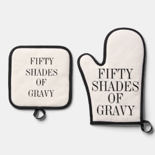 Ensemble De Gant De Cuisine Et De Manique Cinquante nuances de Chemise Gravy