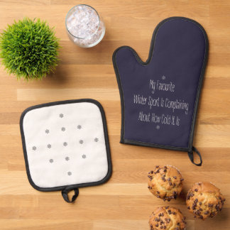 Ensemble De Gant De Cuisine Et De Manique Citation de cadeau drôle déco sport d'hiver préfér