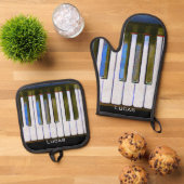 Ensemble De Gant De Cuisine Et De Manique Clavier (De haut en bas)