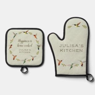 Ensemble De Gant De Cuisine Et De Manique Colibri