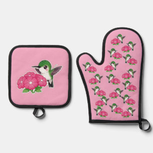 Ensemble De Gant De Cuisine Et De Manique Colibri