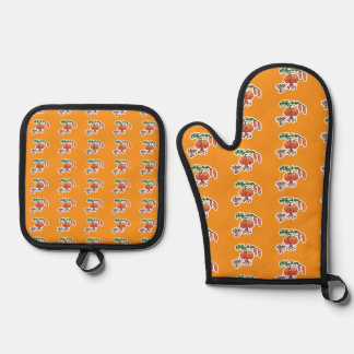 Ensemble De Gant De Cuisine Et De Manique Colibri & Lys tigre