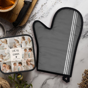 Ensemble De Gant De Cuisine Et De Manique Collage moderne Photo Love You Grand-père Meilleur