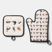 Ensemble De Gant De Cuisine Et De Manique Commandes Cat (Recto)