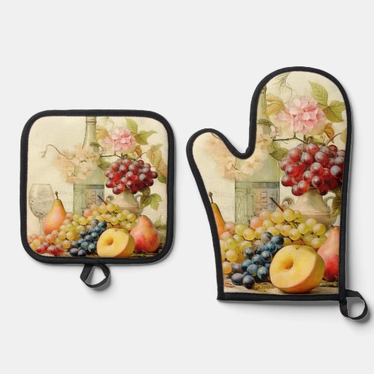 Ensemble De Gant De Cuisine Et De Manique Conception de nature morte (Recto)