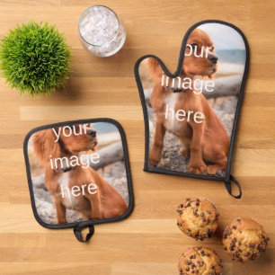 ENSEMBLE DE GANT DE CUISINE ET DE MANIQUE CONCEVEZ VOTRE PROPRE