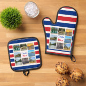 Ensemble De Gant De Cuisine Et De Manique Costa Rica (De haut en bas)