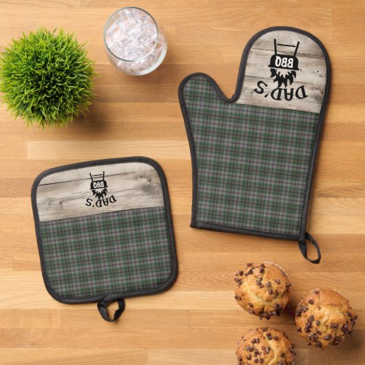 Ensemble De Gant De Cuisine Et De Manique Craig Ancien Tartan écossais (De haut en bas)