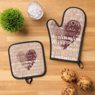Ensemble De Gant De Cuisine Et De Manique Cream Inspirational Love Joy Red Heart