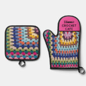 Ensemble De Gant De Cuisine Et De Manique Crochet amant cadeau! Personnalisé (Recto)