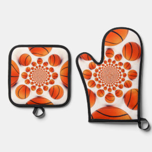Ensemble De Gant De Cuisine Et De Manique Cuisine inspirée du basket-ball Slam Dunk Kaleidos