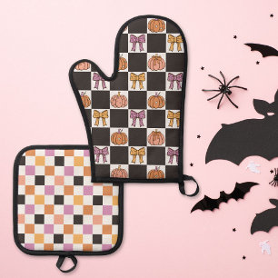 Ensemble De Gant De Cuisine Et De Manique Décoration de fête Coquette Halloween rose fantais