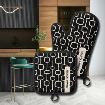 Design moderne noir et blanc du milieu du siècle